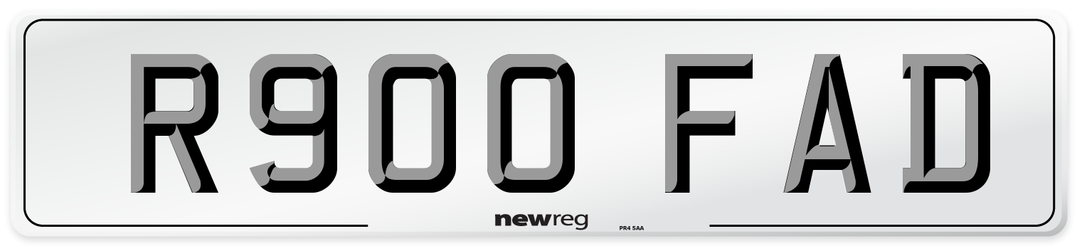R900 FAD Number Plate from New Reg